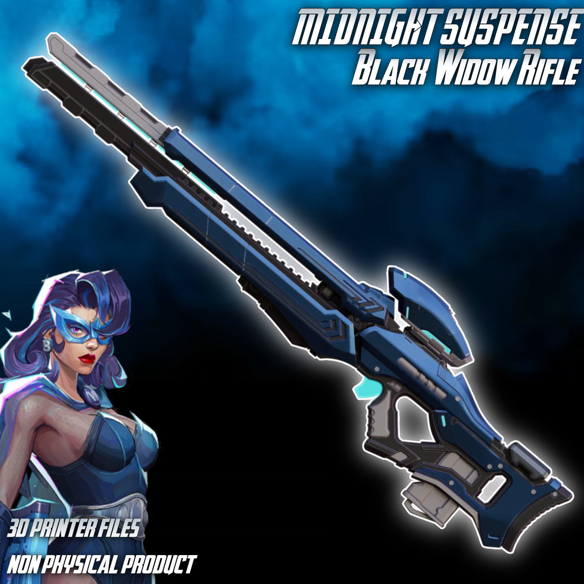 Midnight Suspense Black Widow Rifle Marvel Rivals