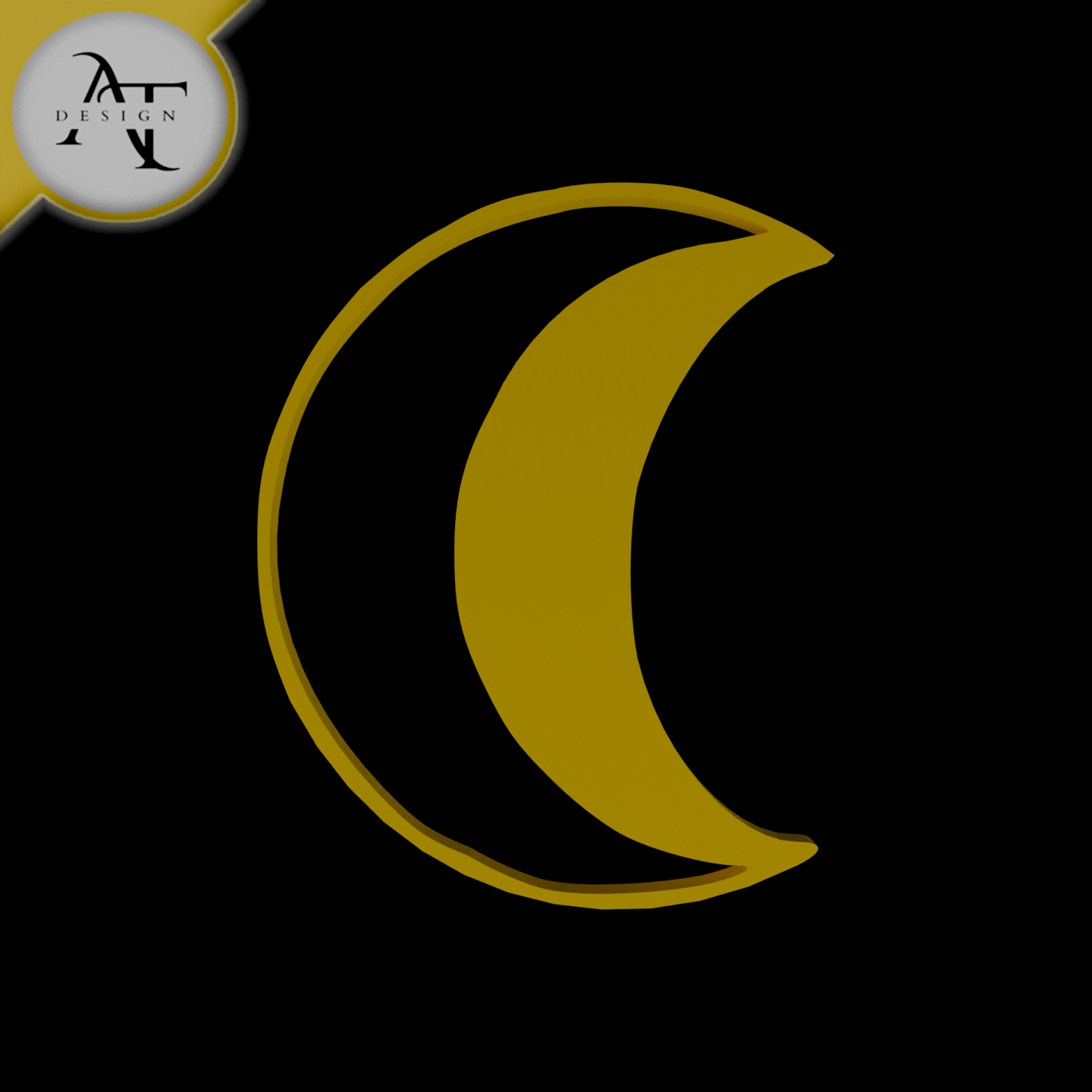 Simple Moon Symbol - 2D Art