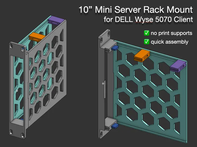 Customizable 10" Rack Mount for DELL Wyse 5070 Client