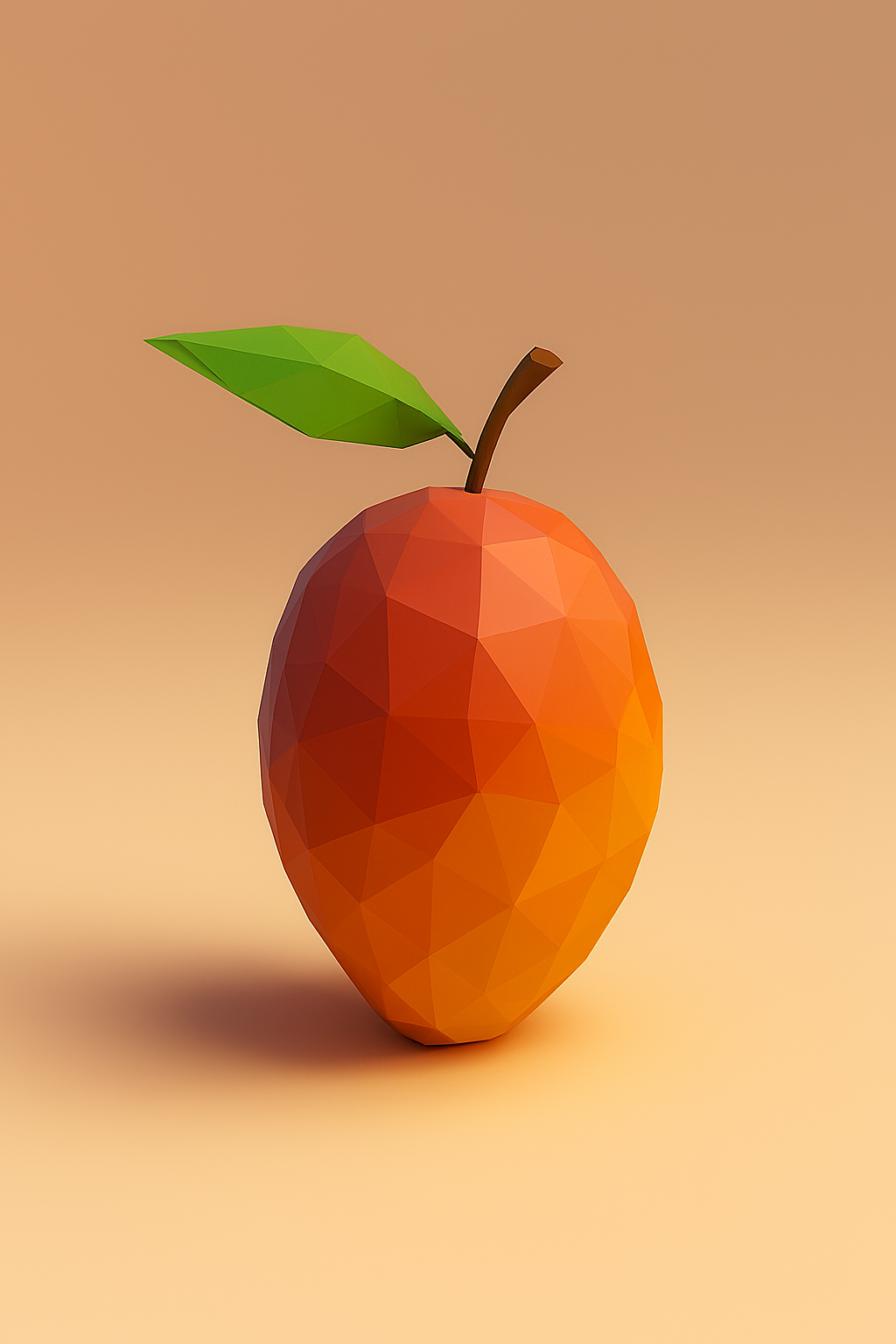 Low Poly Mango 3D Model