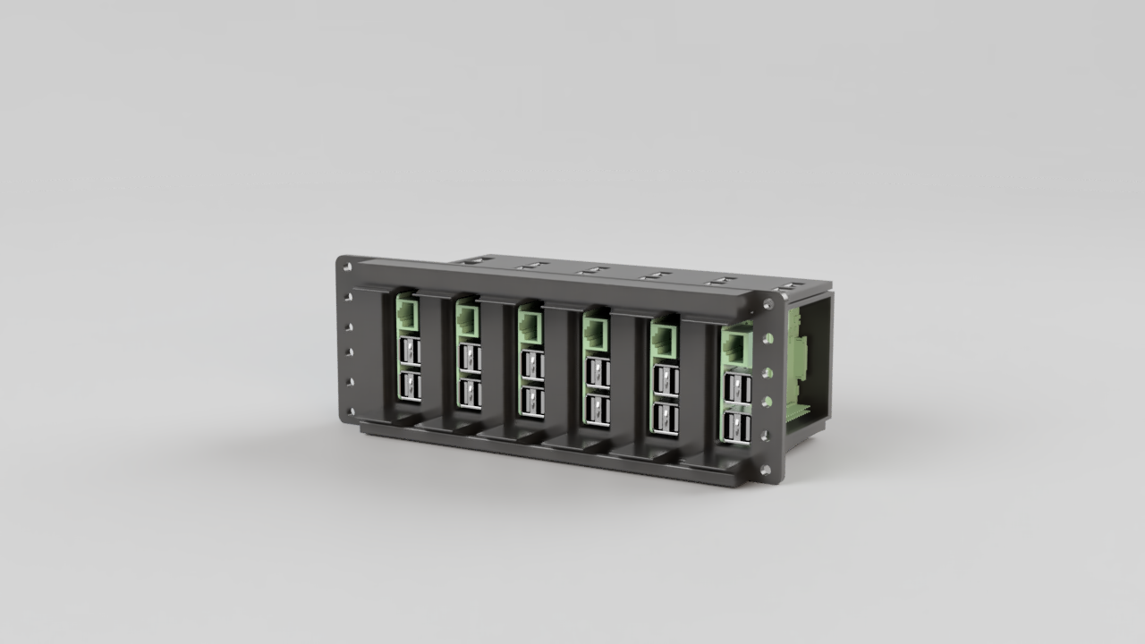 10" Server Rack Hot Swappable Raspberry Pi Cluster