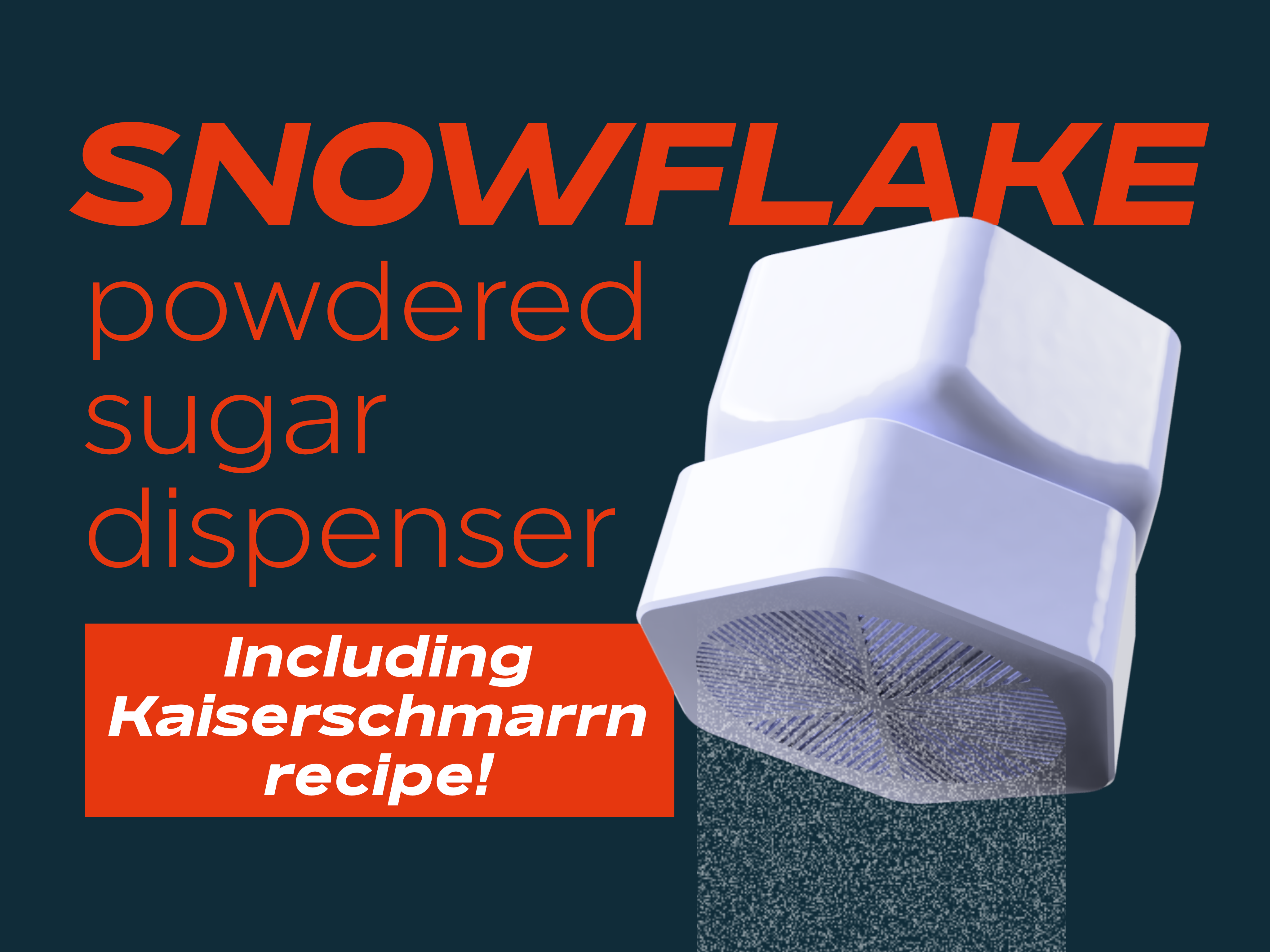 "Snowflake" powdered sugar dispenser – kitchen appliance