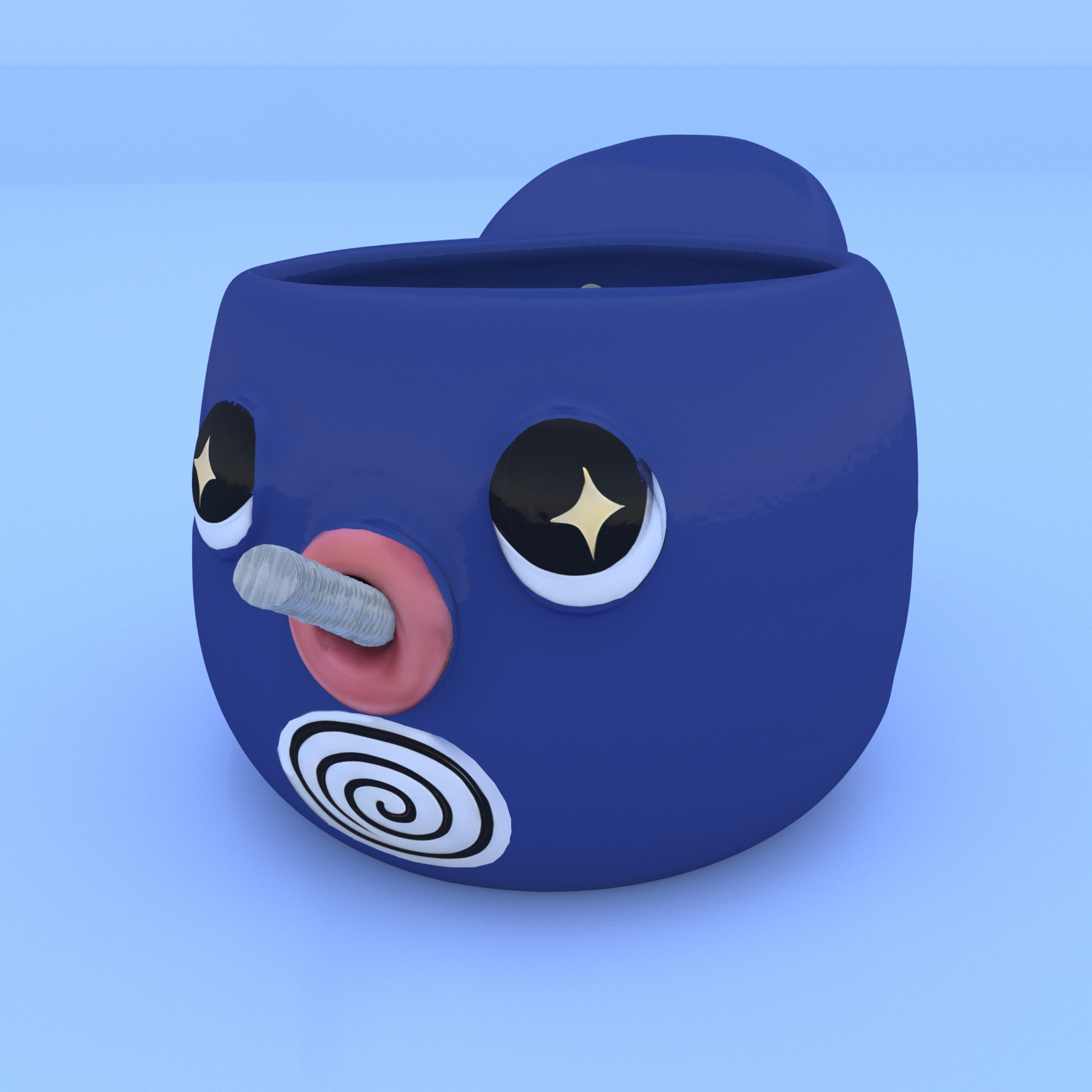 ℗060 Poliwag Knitting Yarn Bowl 3D Print