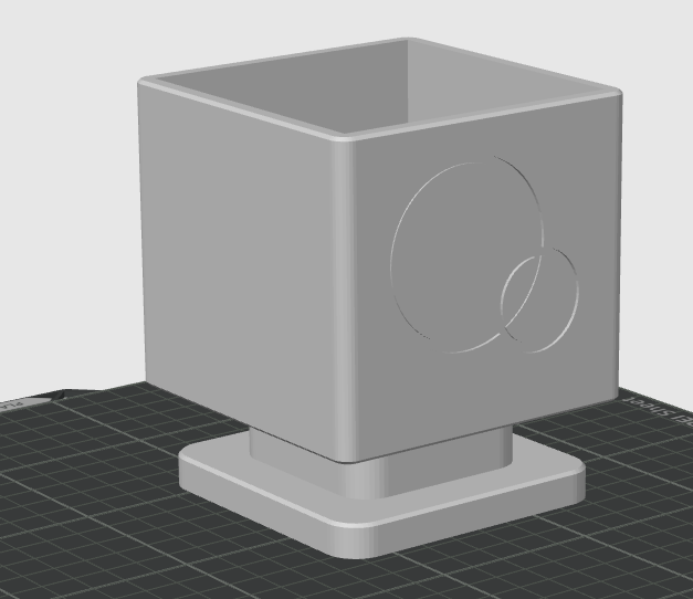 Miniatura 6 do modelo 3D Modern Square Planter with Circle Pattern
