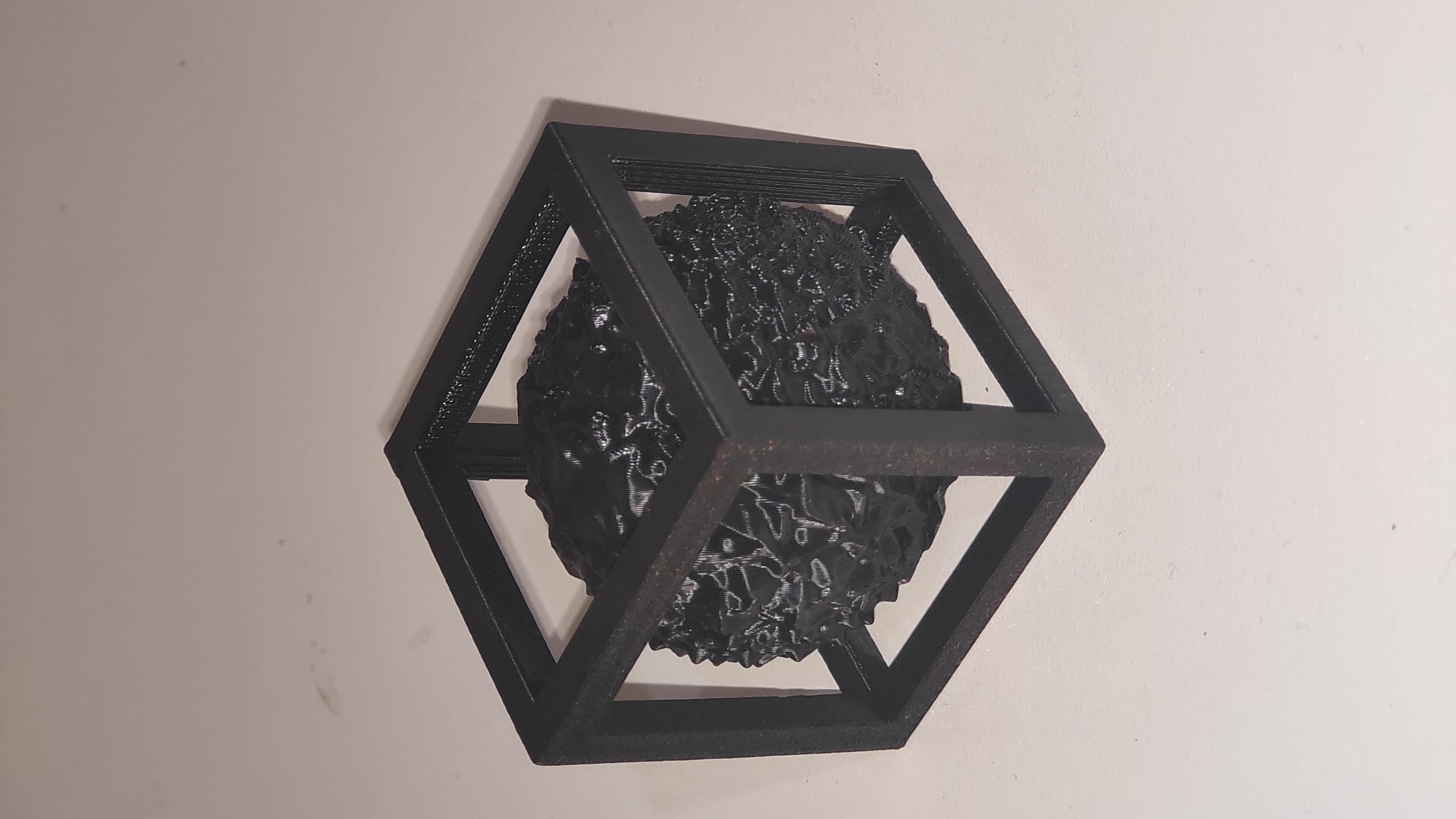 Impossible box with textured ball