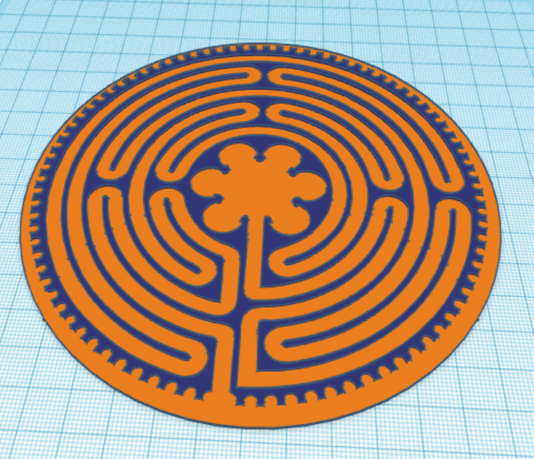 Simplified Chartres Marble Maze