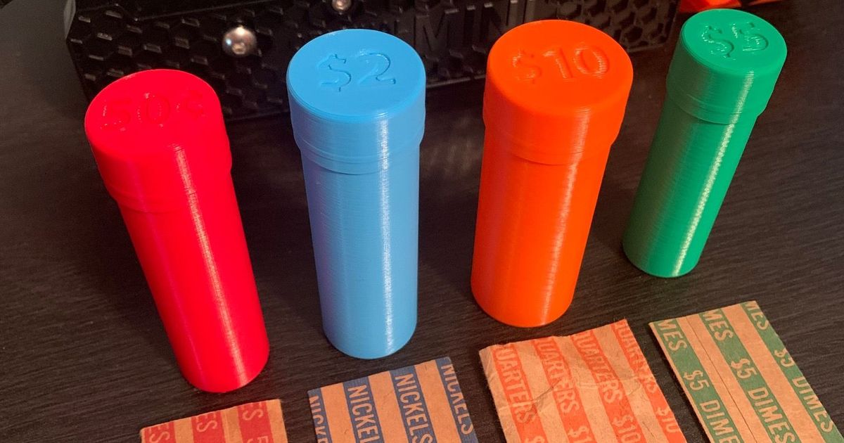 Simple US Coin Tubes by TperroneDesign Printables Store