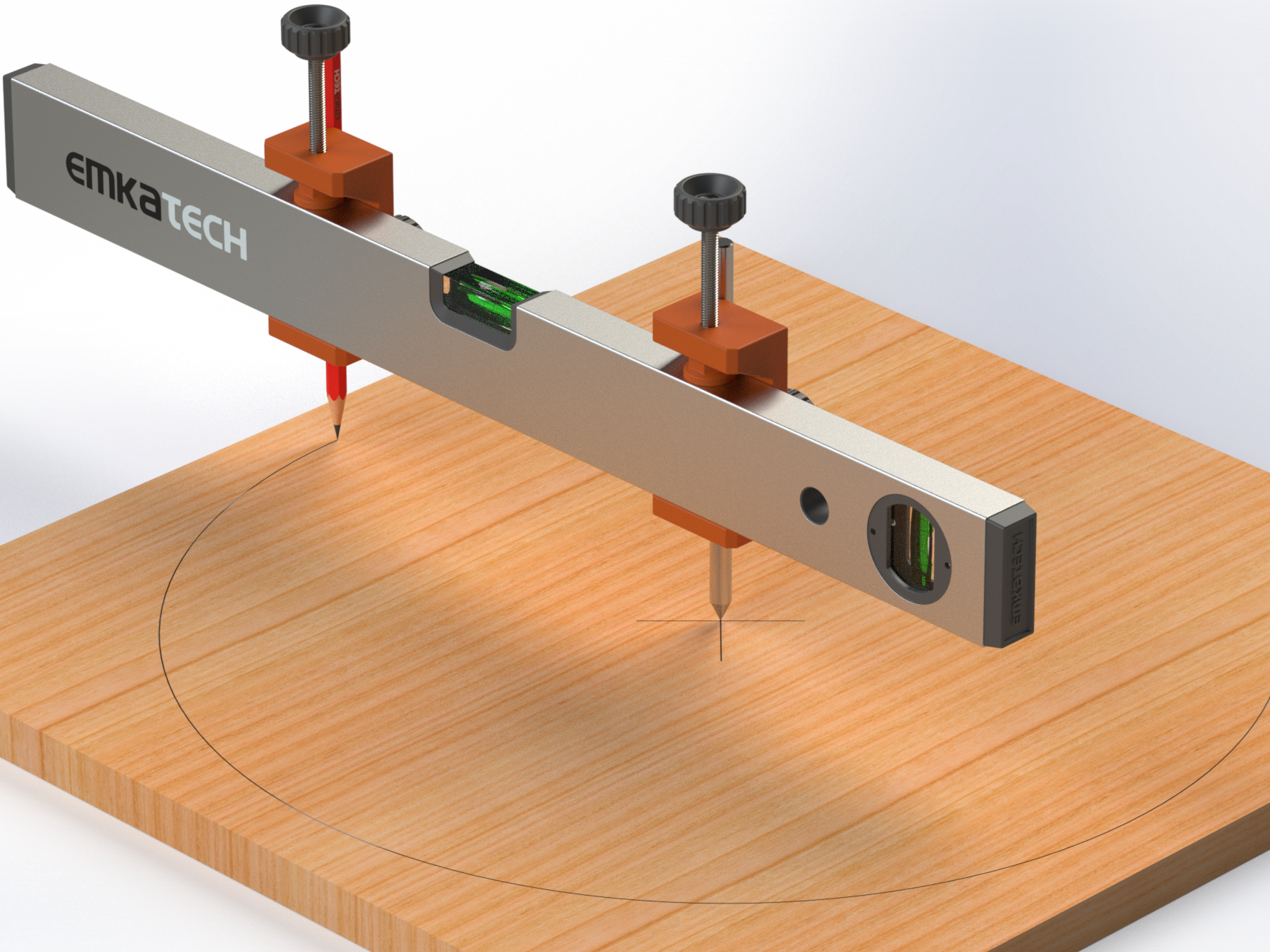 Beam Compass / Trammel, Adjustable Circle Drawing Tool for Large Diameters (tramel)
