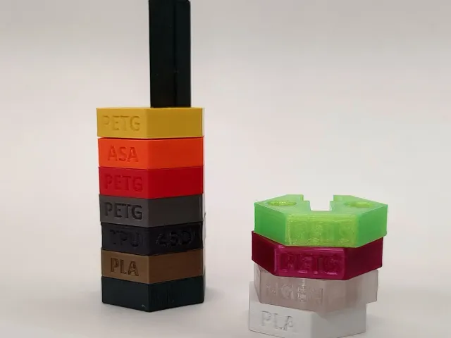 Hexagonal sample with holder
