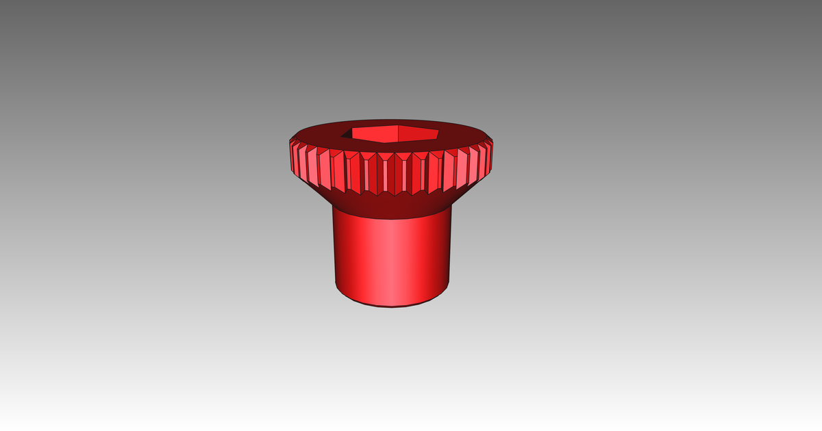 Knurled Nut M6 by Luke Download free STL model