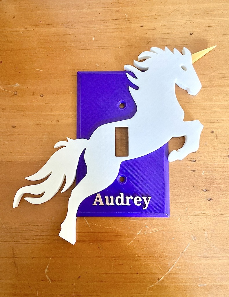 Multicolor Unicorn Light Switch Cover