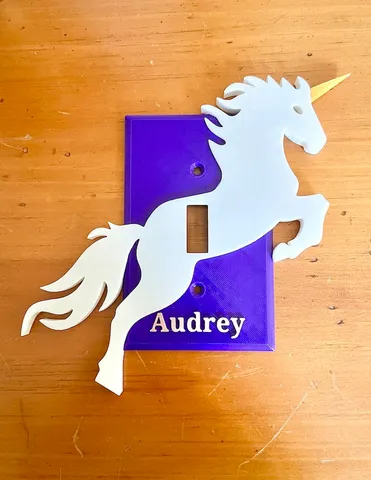 Multicolor Unicorn Light Switch Cover