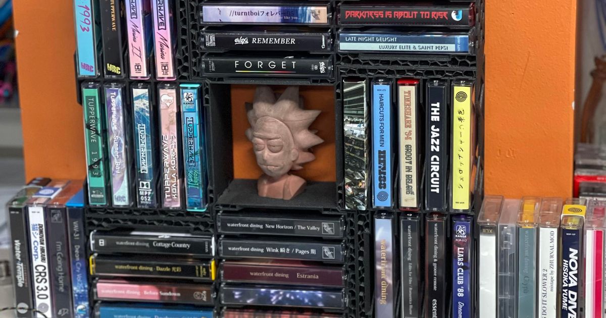 Cassette Organizer for Ikea Kallax Cubes by aepoc Download free STL model