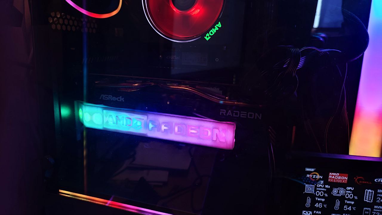 Miniatura 2 do modelo 3D GPU SUPPORT BRACKET - AMD Radeon ARGB Remix