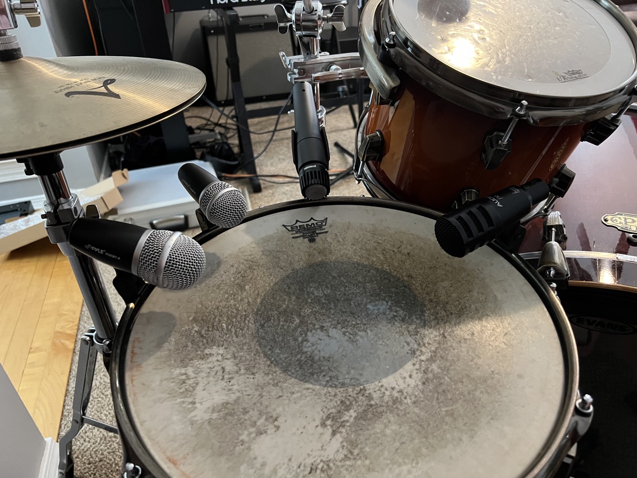 Drum Mic Clips Ludwig EPIC Drums (no additional hardware needed) by