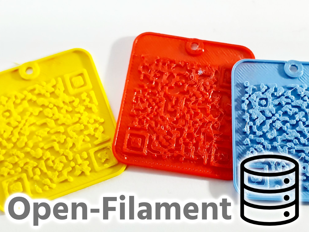 Open-Filament database // Individual QR-Code badge
