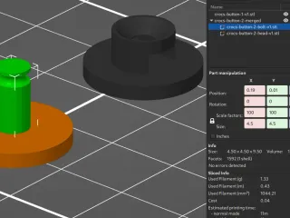 Crocs Button - kids size remix by Sherghan | Download free STL model ...