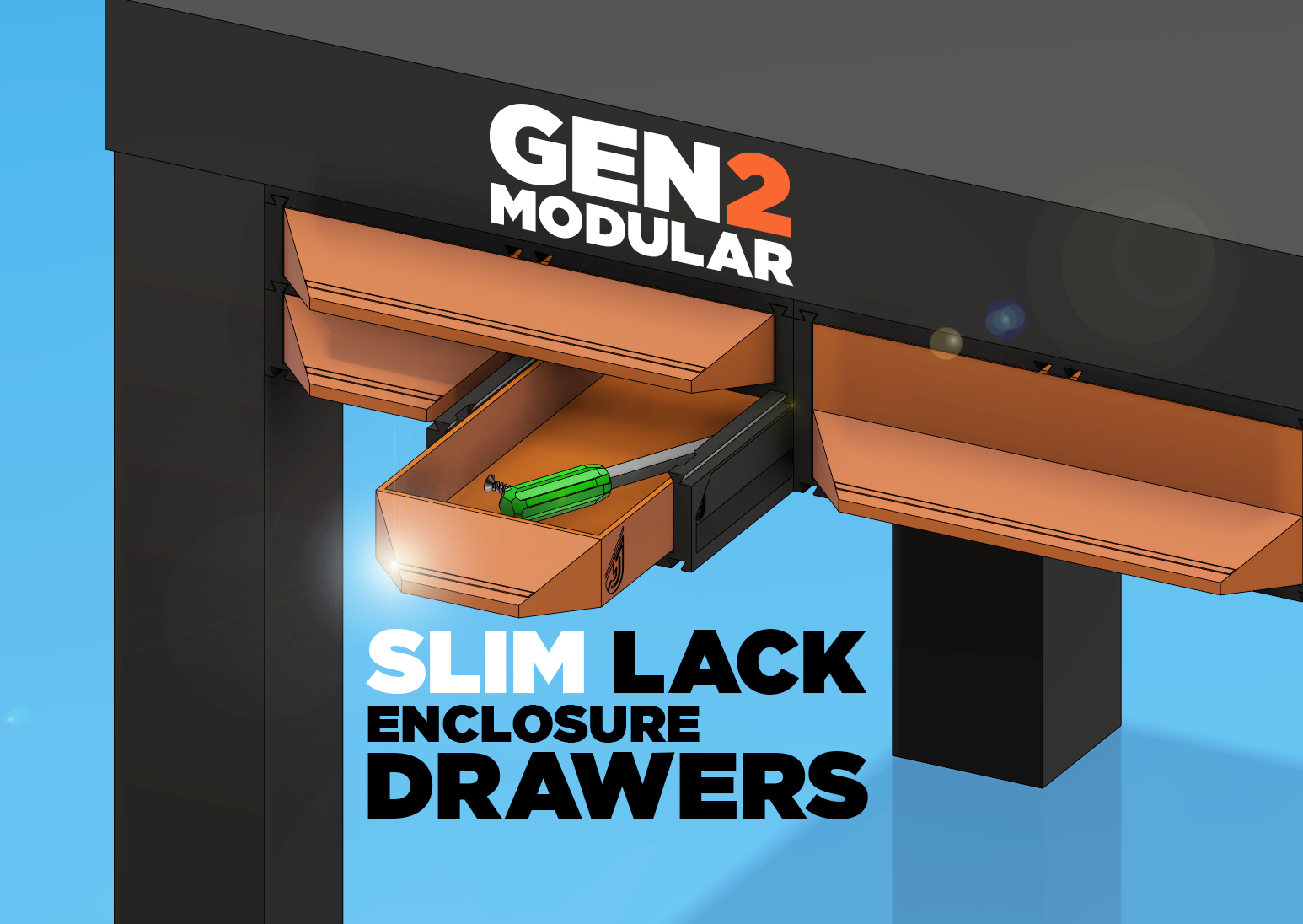 GEN2 Steel Sheet Holder V2 for Lack Enclosures by Jerrari, Download free  STL model