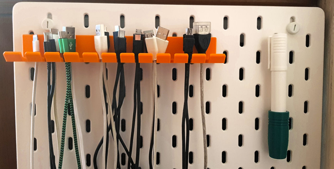 Cable Holder for Ikea Skadis by Tiggr Download free STL model