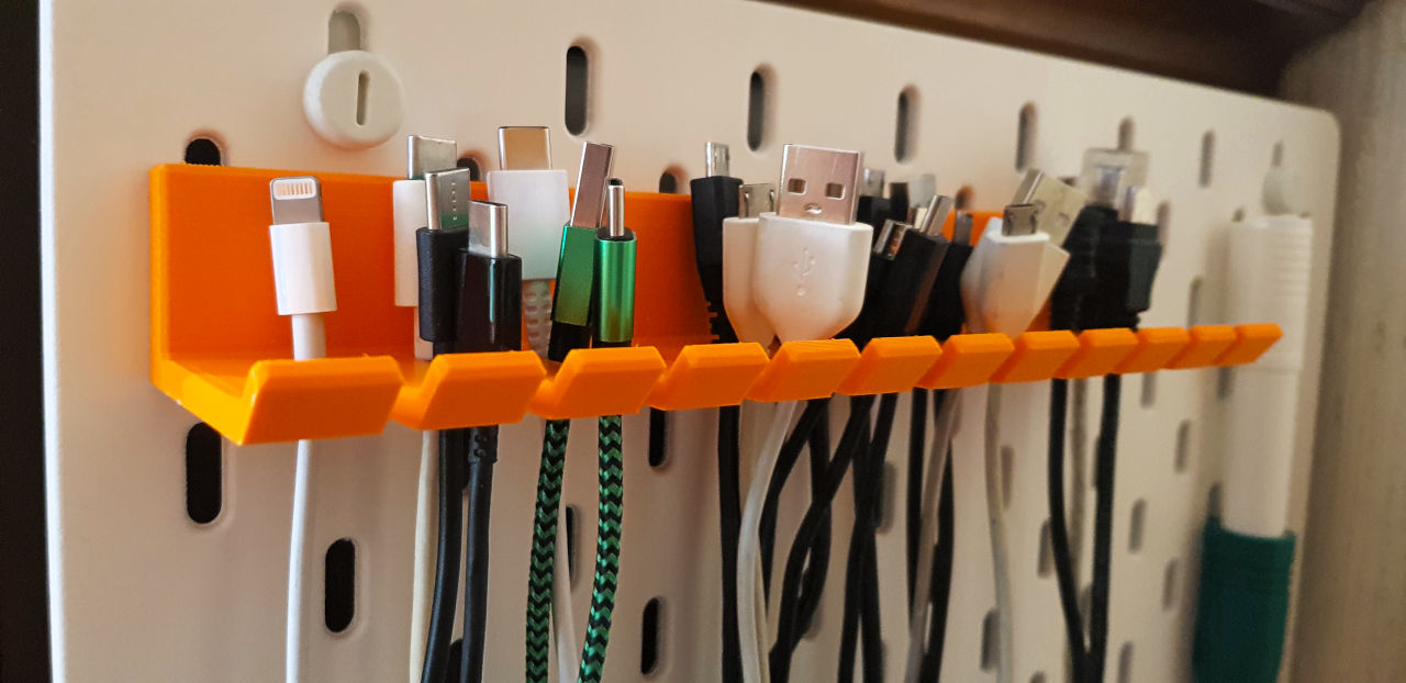 Cable Holder for Ikea Skadis