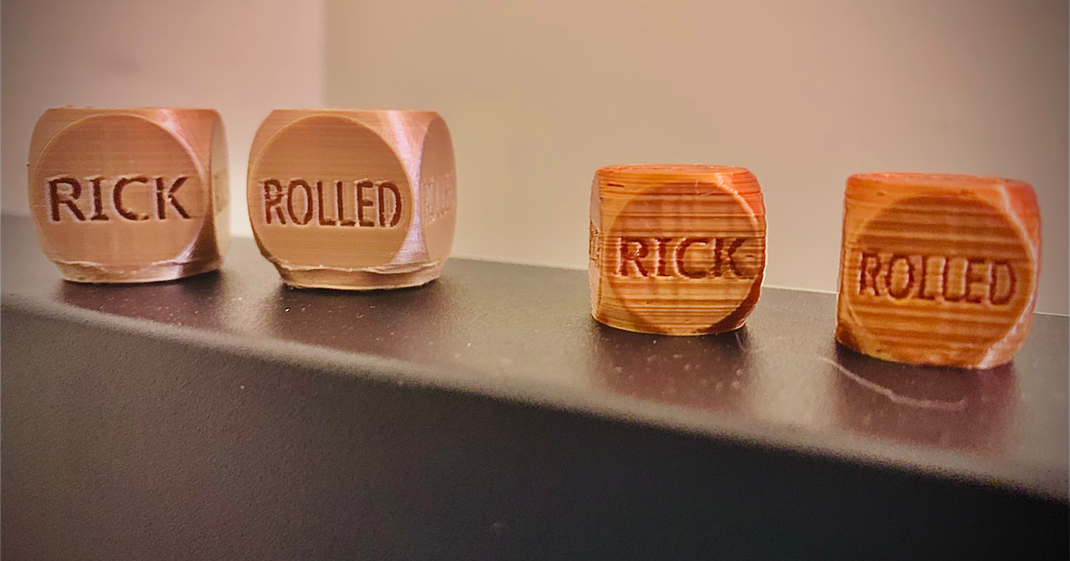 RICK ROLLED DICE SET by RKE3 - EMEXUID, Download free STL model