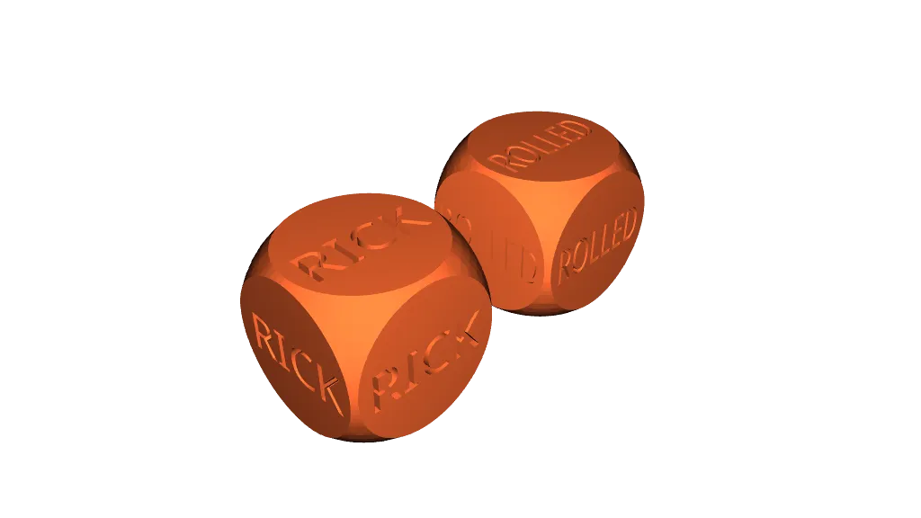 RICK ROLLED DICE SET by RKE3 - EMEXUID, Download free STL model