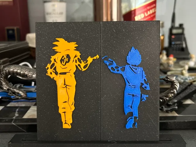 Goku Vegeta Fist Bump Plaque