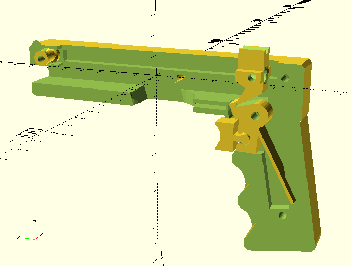 Bottle Cap Gun by DR2D Download free STL model