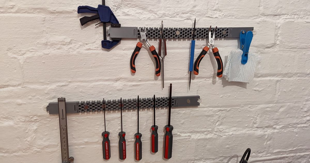 Wall Tool Holder by B.Stacey Download free STL model