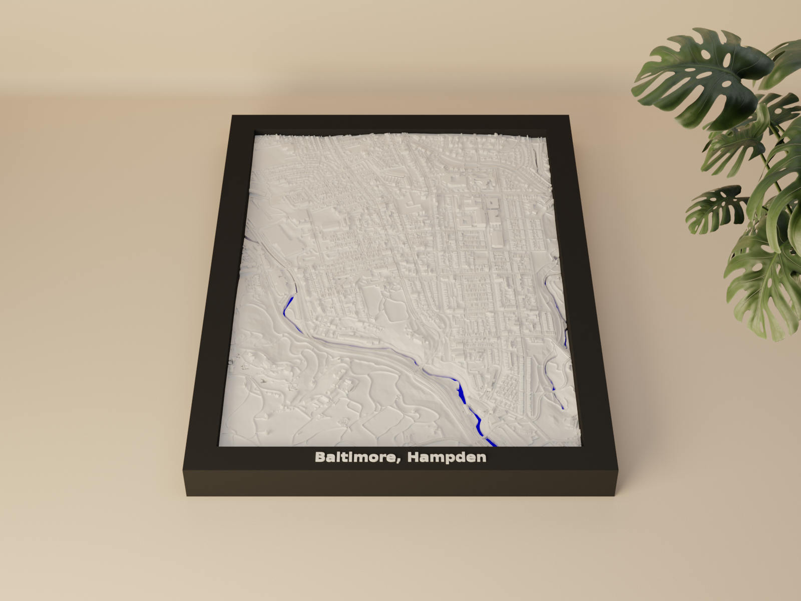 Baltimore, Hampden, United States - 3D Miniature