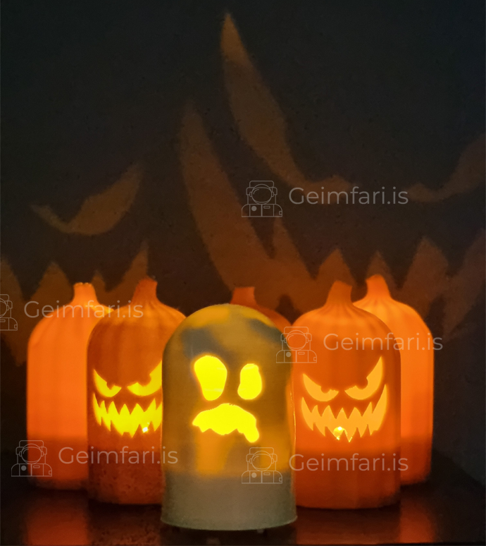 Pumpkin Halloween Tealight by Geimfari | Download free STL model ...