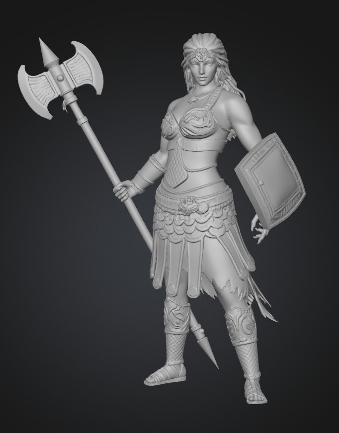 Shield Maiden with War Axe