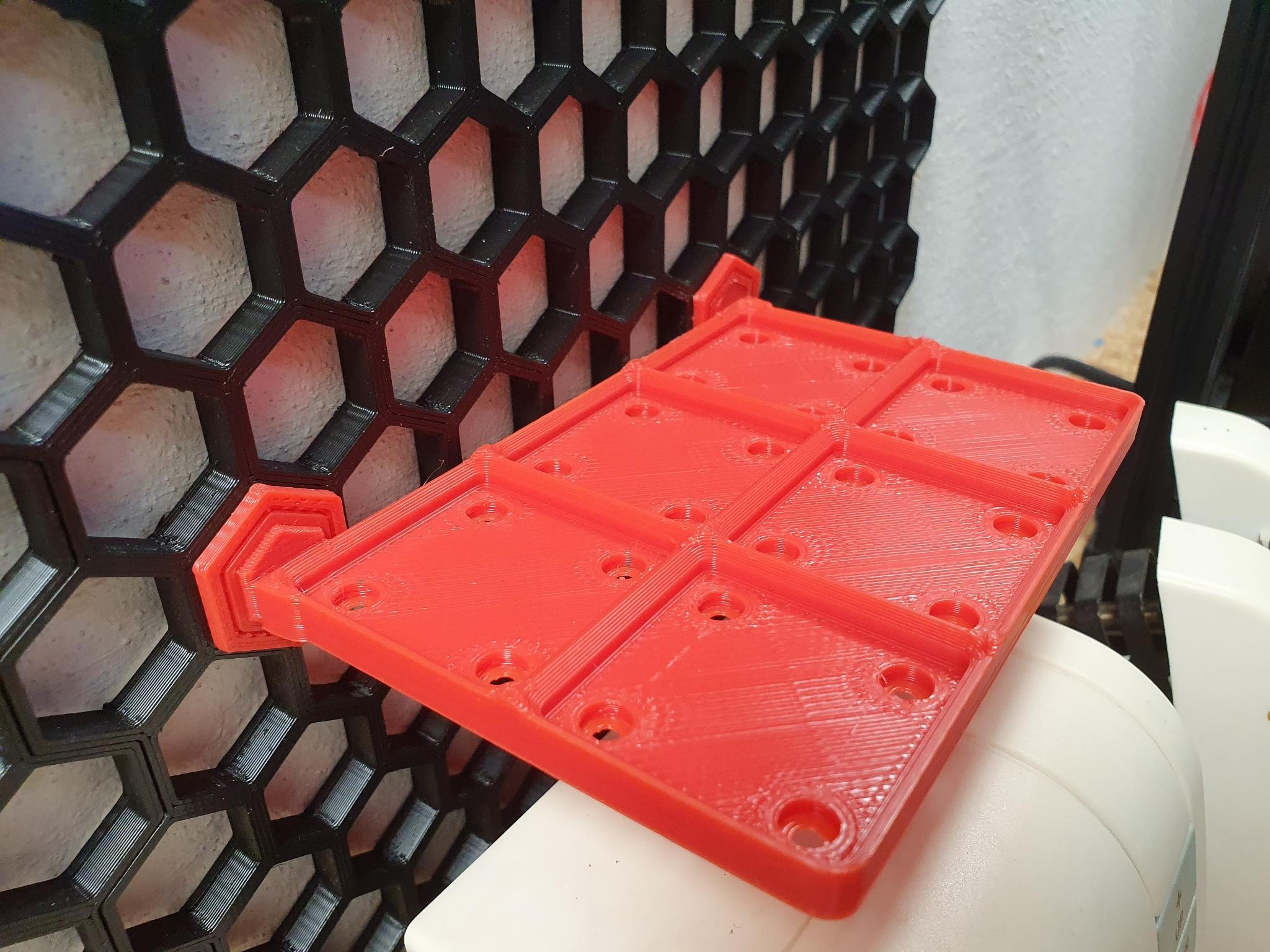 Gridfinity Honeycomb Storage Wall Base Plates