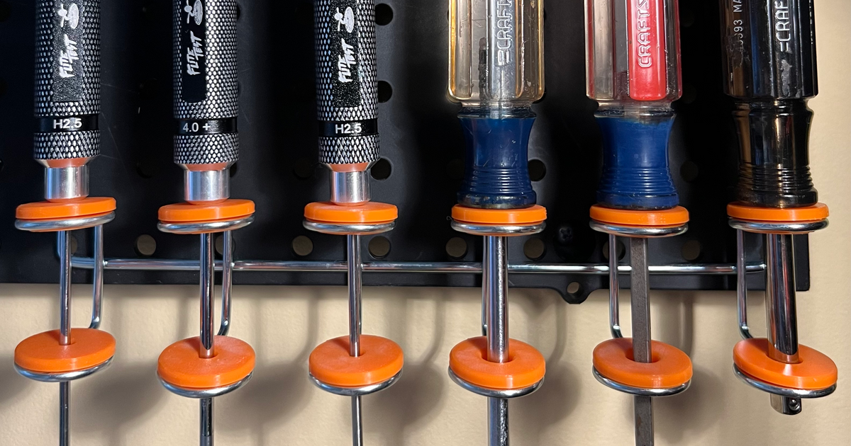 Pegboard Screwdriver Inserts for 20mm holders by Handy Handcrafts