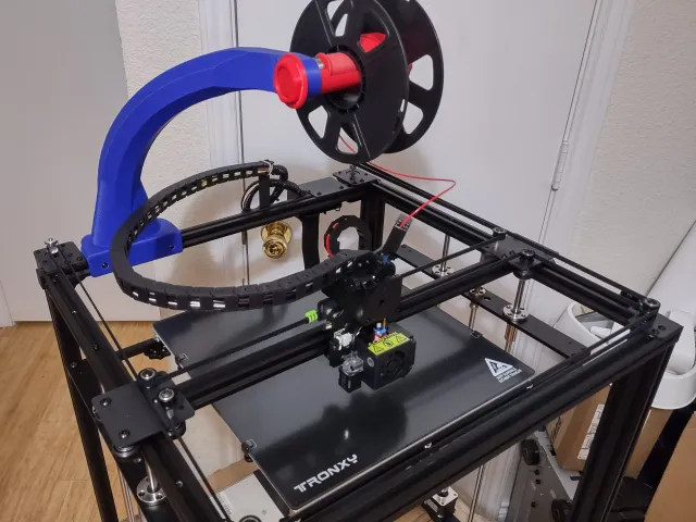 Filament spool holder for Tronxy X5SA with direct drive