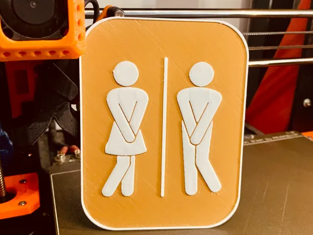 Toilet sign