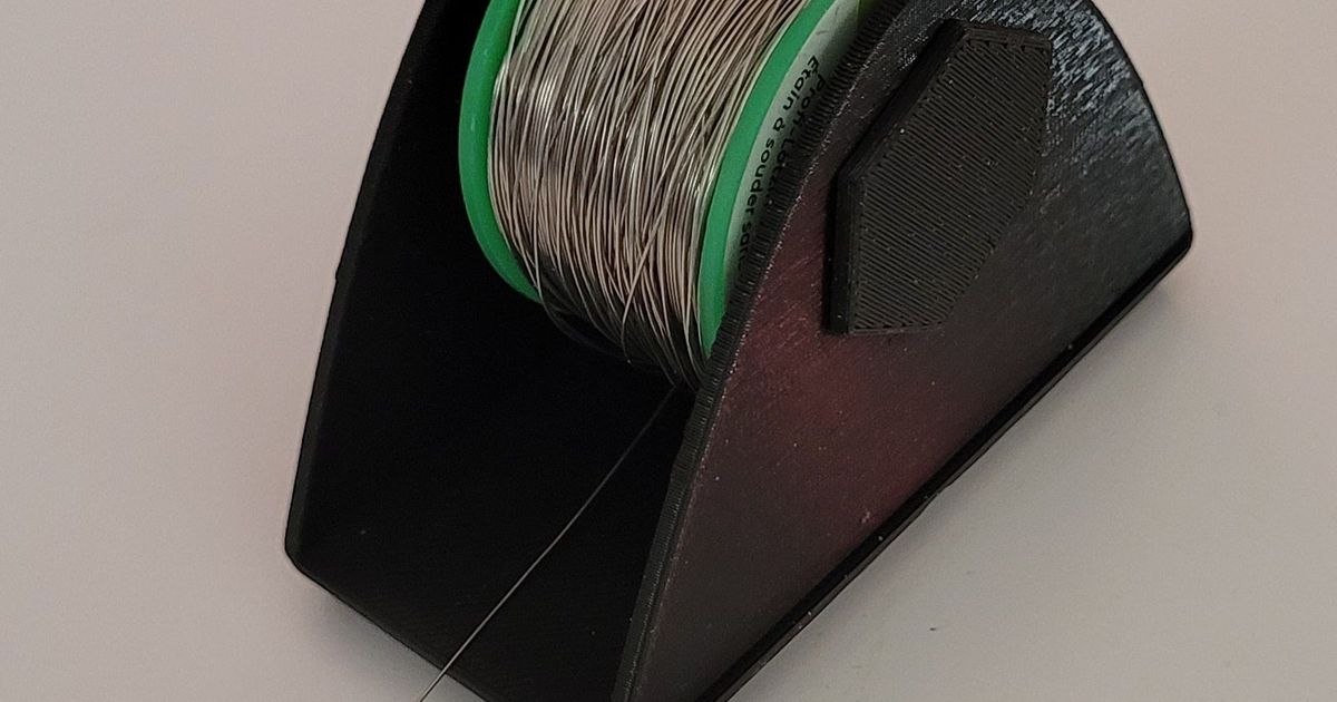 Gridfinity Mini Solder Spool Dispenser by Exitaph