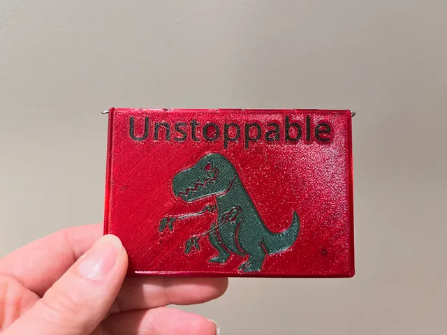 Unstoppable T-rex Business Card Holder