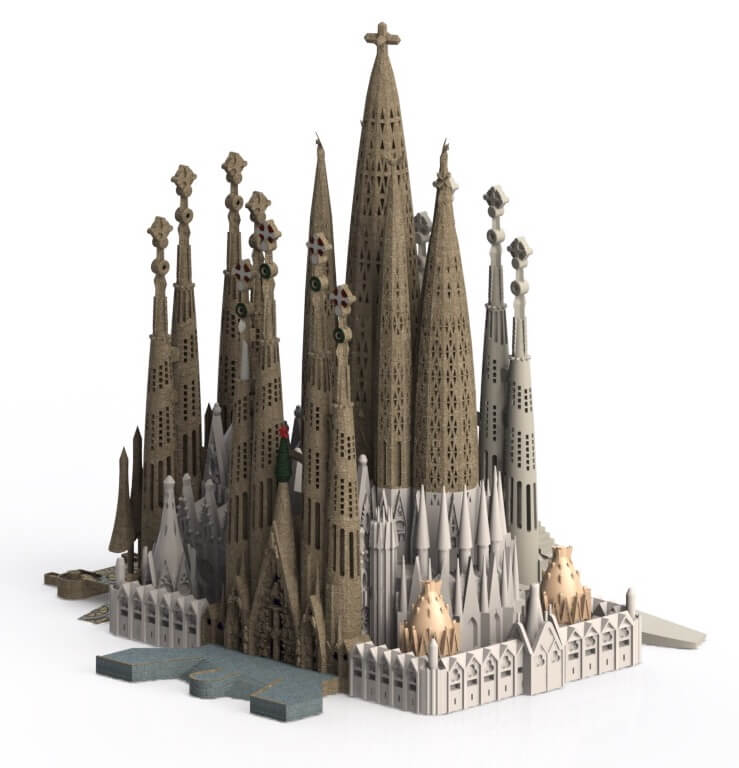Sagrada Familia - Barcelona , Spain by MiniWorld3D | Download free STL ...