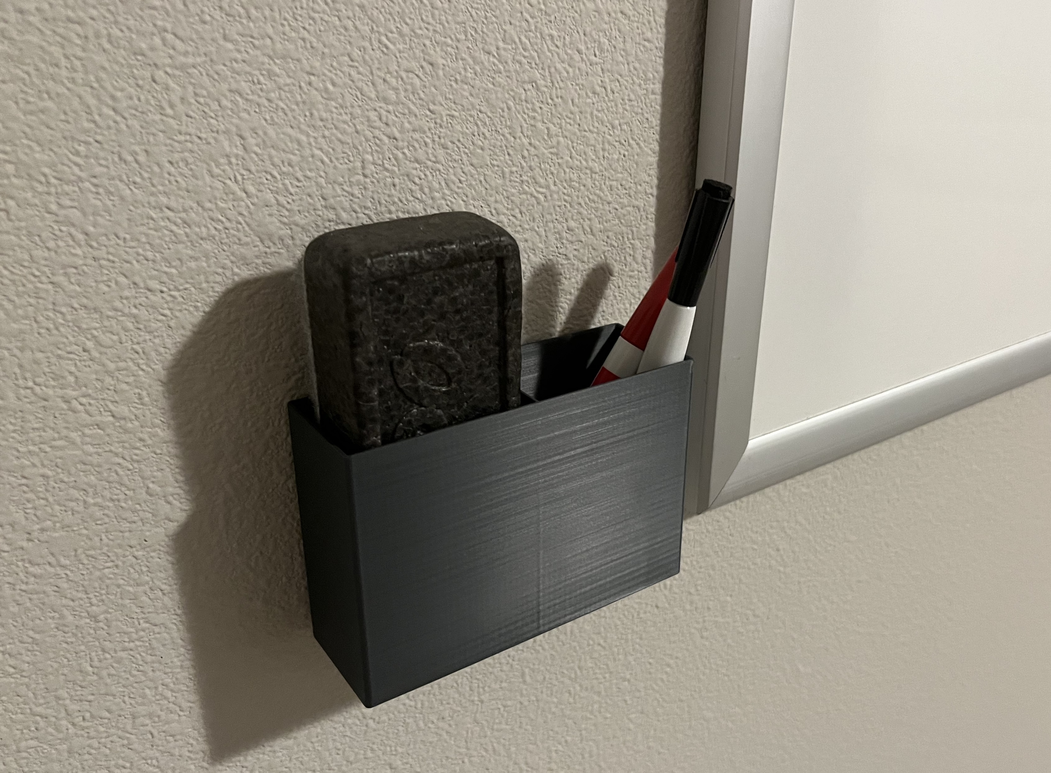 Whiteboard supply holder with 3m command stip mount