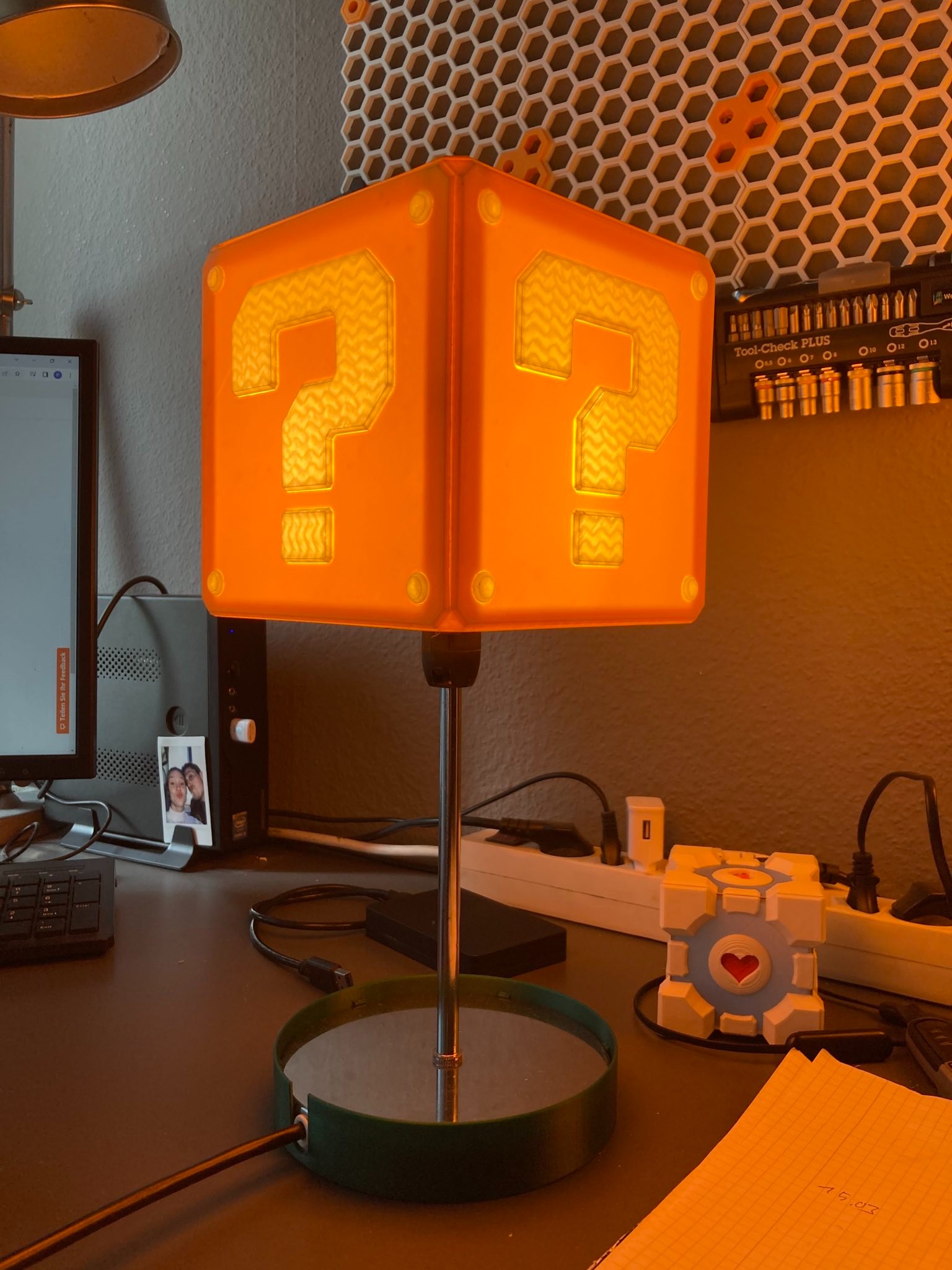 Super Mario questionmark block lamp