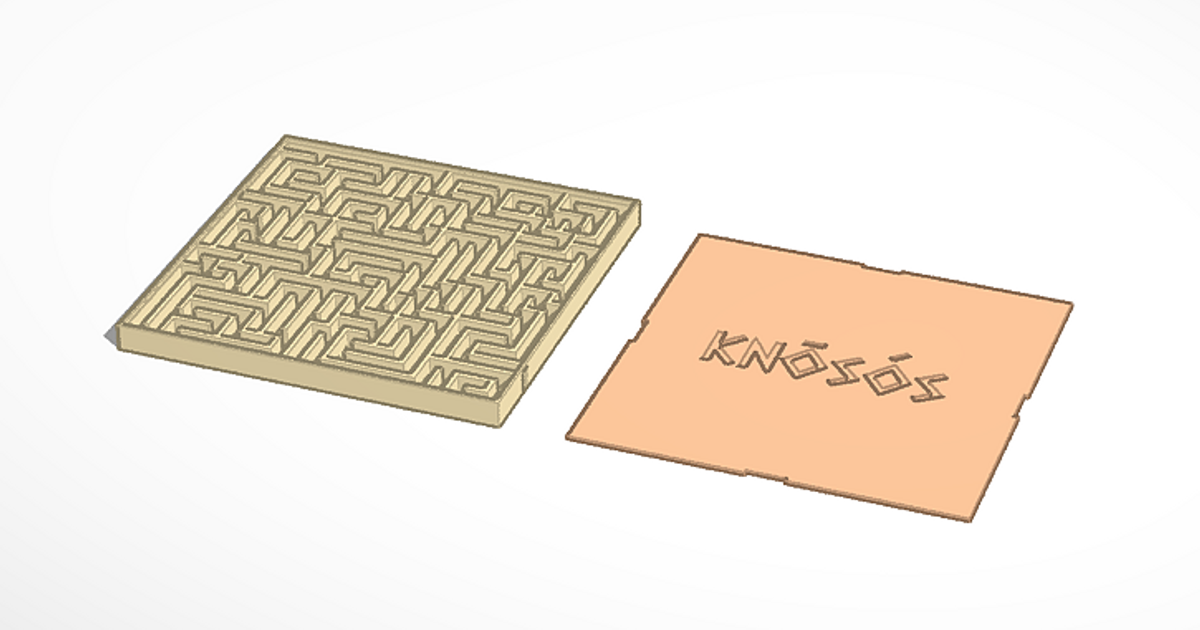 Knosos Blind Labyrinth by stedipietro, Download free STL model