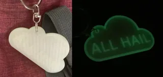 Night Vale Glow Cloud keychain