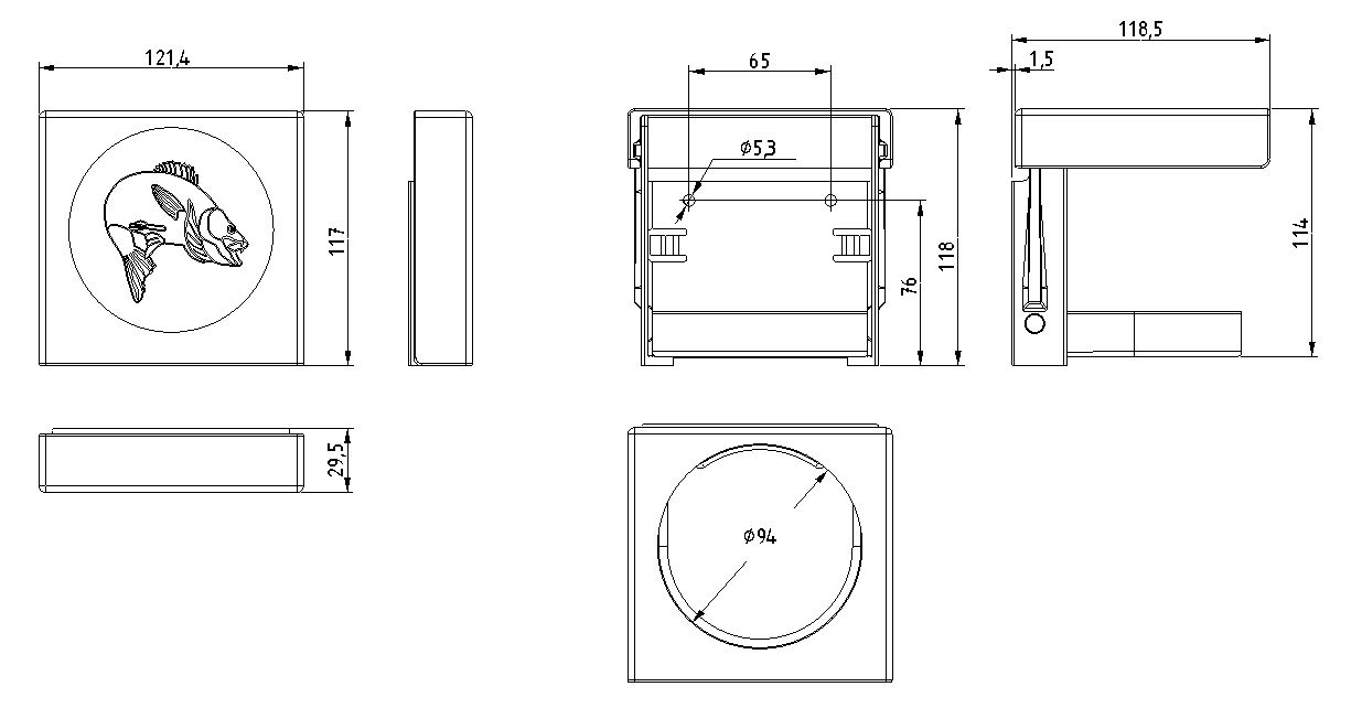 Bottle holder with an image for bottle up to diameter 90mm by H3dSprint