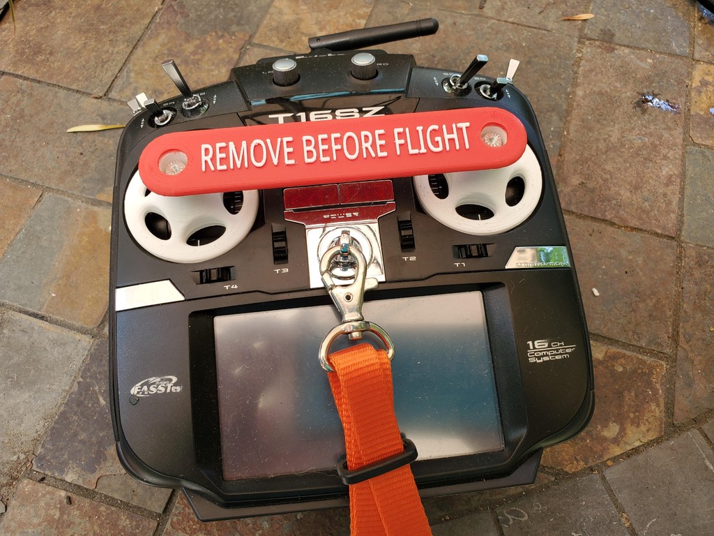 Futaba T16SZ Gimbal Protector - Remove Before Flight