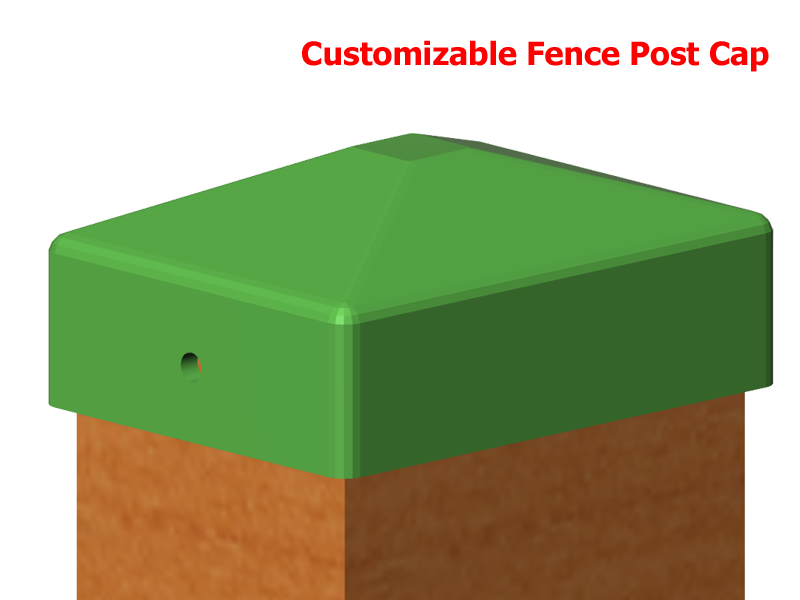 Fence Post Cap, Customizable by Coat Download free STL model