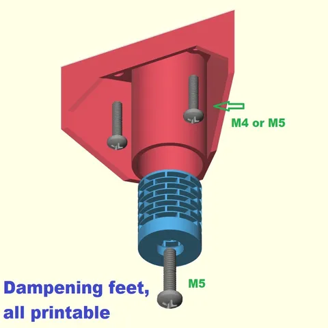 Dampening feet, all printable