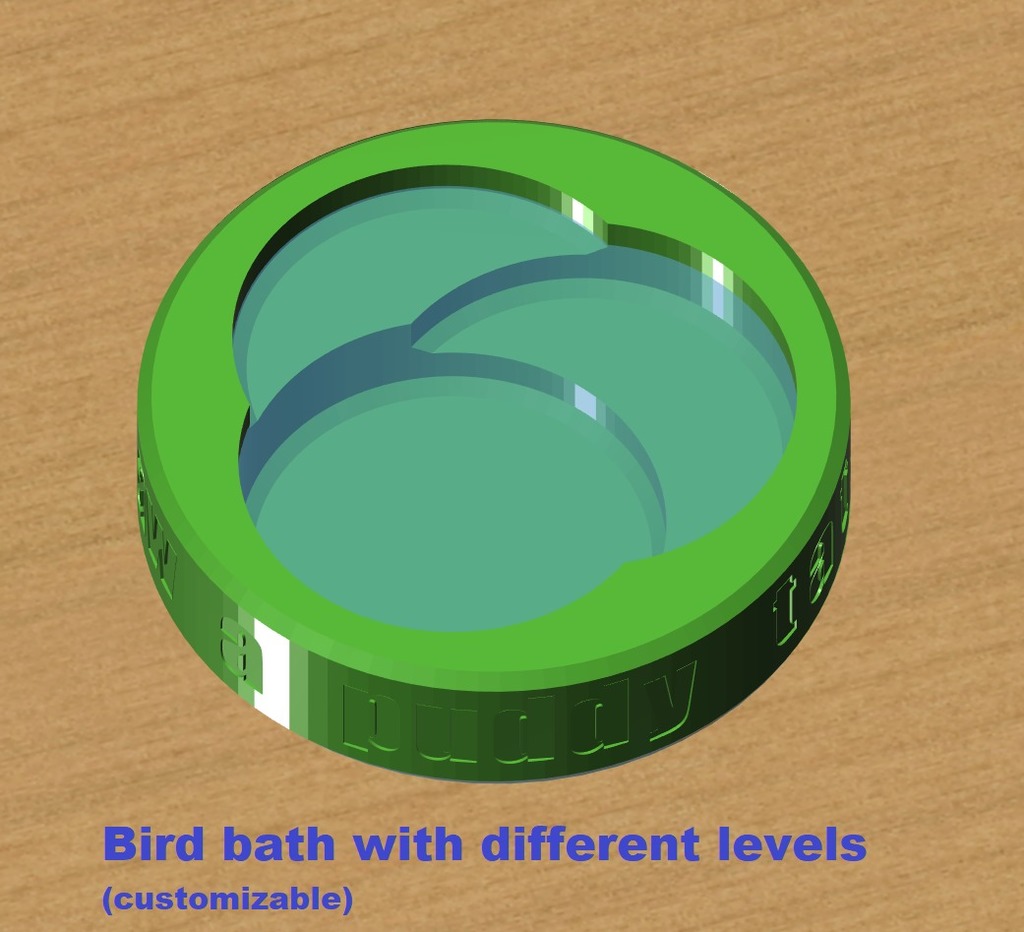 Bird bath with different levels (customizable)