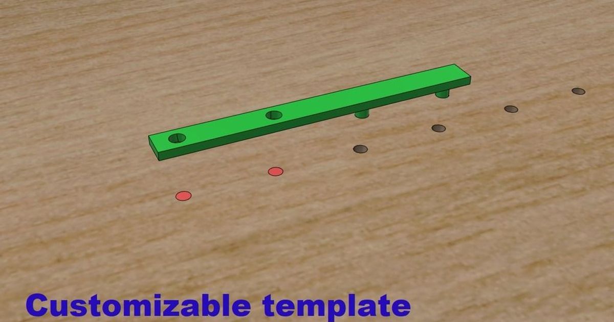 Template for more pegholes in your bookcase or..., customizable by