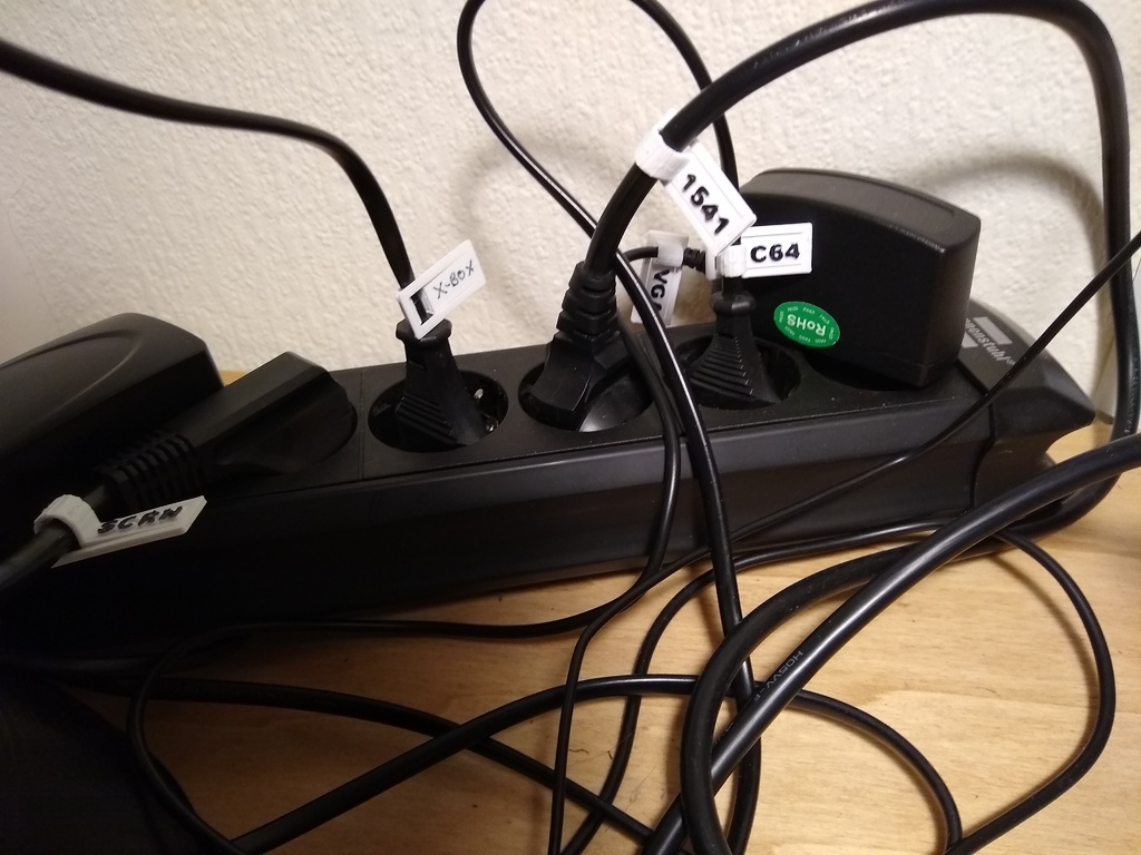Cable-Label, customizable by Coat | Download free STL model ...